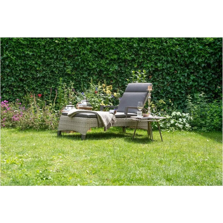 Gartenliege Sonnenliege PRATO MOUNTAIN inkl. Auflage - Taupe – Bild 7