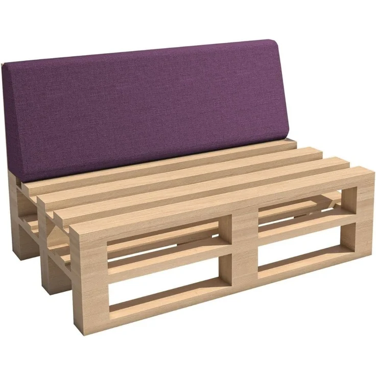chilly pilley Palettenkissen Gartenkissen Palettenauflage Palettenpolster Indoor Outdoor Waschbar Abnehmbar Sitzkissen Rückenkissen (Rückenkissen 120 x 40 x 10/20, Violett) – Bild 1