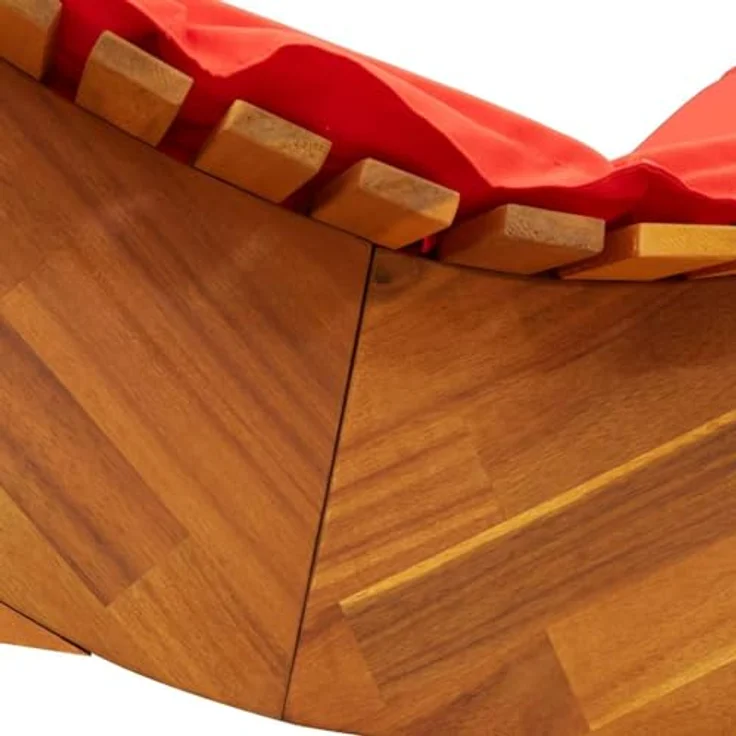 vidaXL Schaukelliege aus Massivholz Akazie, ergonomisch geformt mit stabilen Bodenstoppern – Bild 8