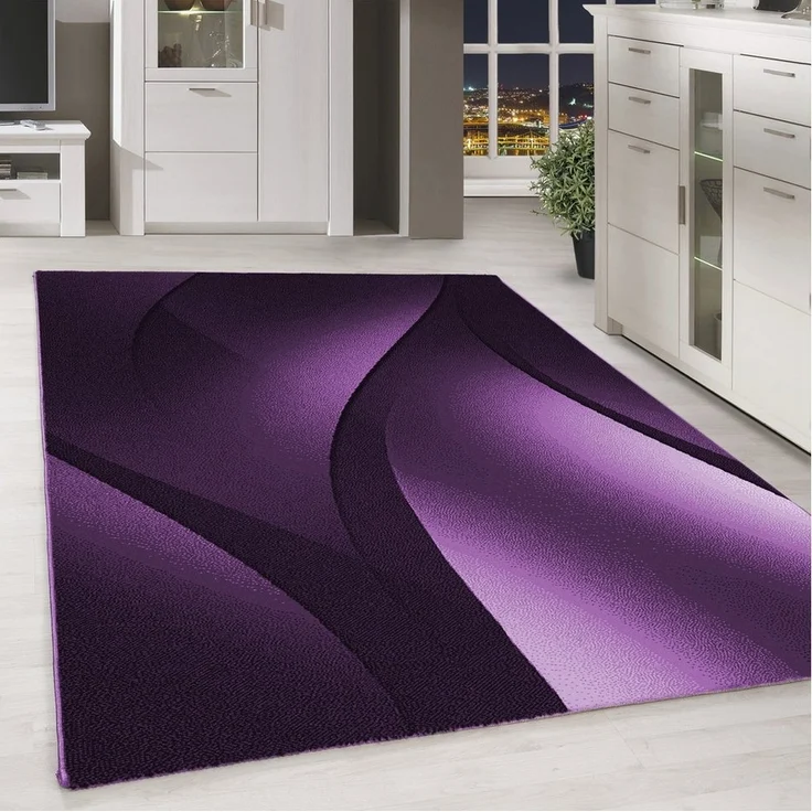 Carpettex Designteppich Ombre Design, Läufer, Höhe: 6 mm, Kurzflor Teppich Wohnzimmer Abstrakt Wellen Design Pflegeleicht – Bild 5
