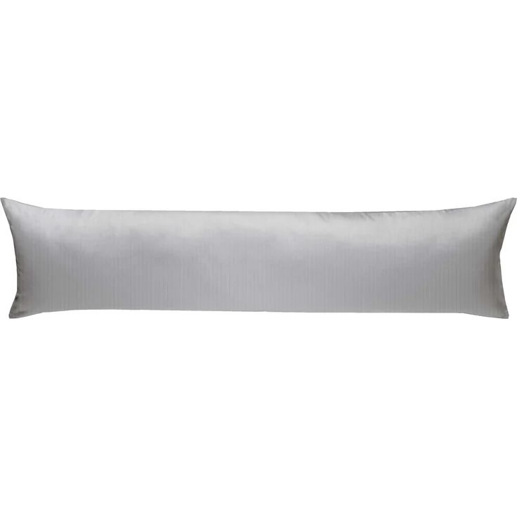 Mako Satin Damast Seitenschläferkissen Bezug Streifen "Vancouver" grau 40x145 – Bild 1