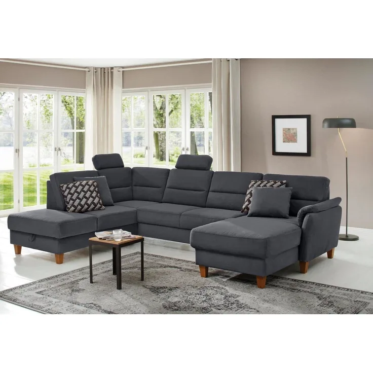 Home affaire Wohnlandschaft Palmera U-Form, Federkern, ohne Stauraum
