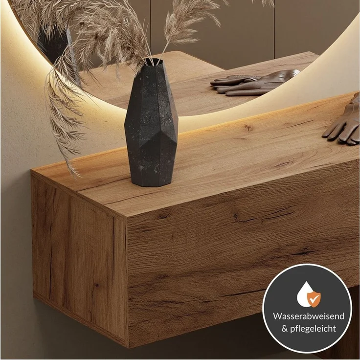 Planetmöbel Garderobenschrank Kompaktgarderobe Wandschrank 200 cm (schmaler Flurschrank mit Stauraum, 2-St, Flurgarderobe mit Soft-Open Funktion) Flurkommode vielseitig kombinierbar, 2x 100 cm – Bild 4