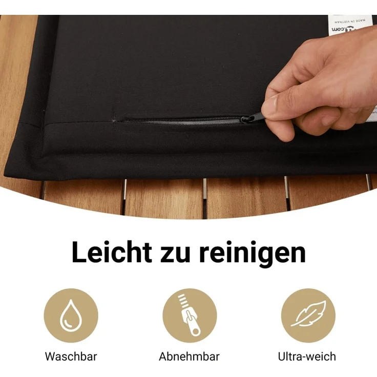 vidaXL 7-tlg. Garten-Sofagarnitur mit Kissen Schwarz Poly Rattan 3272217 – Bild 6