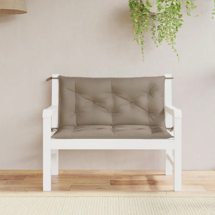 vidaXL Gartenbank-Auflagen 2 Stk. Taupe 100x50x7 cm Oxford-Gewebe 361667 – Bild 1