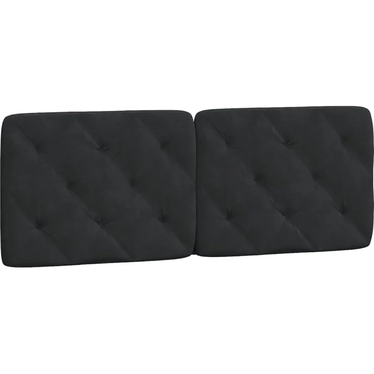 vidaXL Bett Kopfteil-Kissen Schwarz 120 cm Samt (1-tlg)