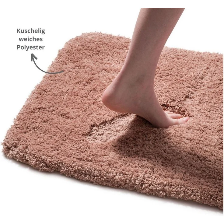 liebling Badematte Superior, rutschhemmend beschichtet, schnell trocknend, strapazierfähig, fußbodenheizungsgeeignet, Polyester, rechteckig, kuschelig weiches Polyester, in vielen verschiedenen Größen und Farben – Bild 3