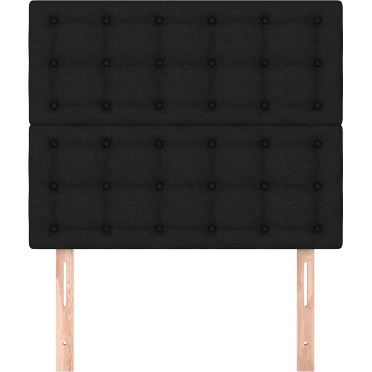 vidaXL Kopfteile 2 Stk. Schwarz 90x5x78/88 cm Stoff 3116750 – Bild 3