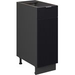 Apothekerschrank Fame-Line Schwarz gestreift 30 cm ohne Arbeitsplatte Vicco