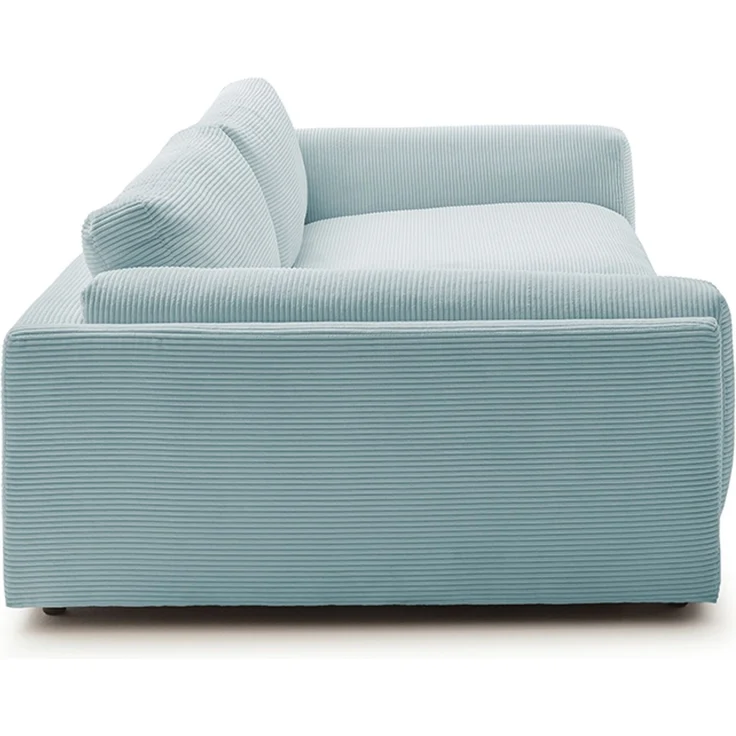 KAWOLA Big Sofa RAINA Cord hellblau 85 x 150 x 254 cm – Bild 7
