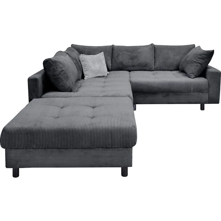 Home affaire Ecksofa Toni L-Form, Ottomane beidseitig montierbar, Federkern-Polsterung