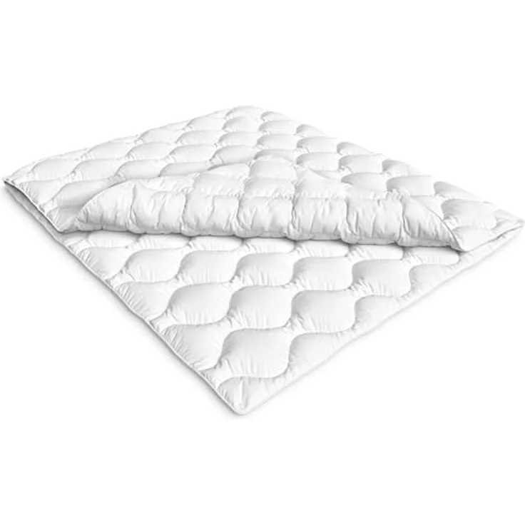 Siebenschläfer 4-Jahreszeiten Bettdecke 135x200 cm - bestehend aus 2 zusammengeknöpften Steppdecken - adaptierbare Decke für Sommer und Winter – Bild 2