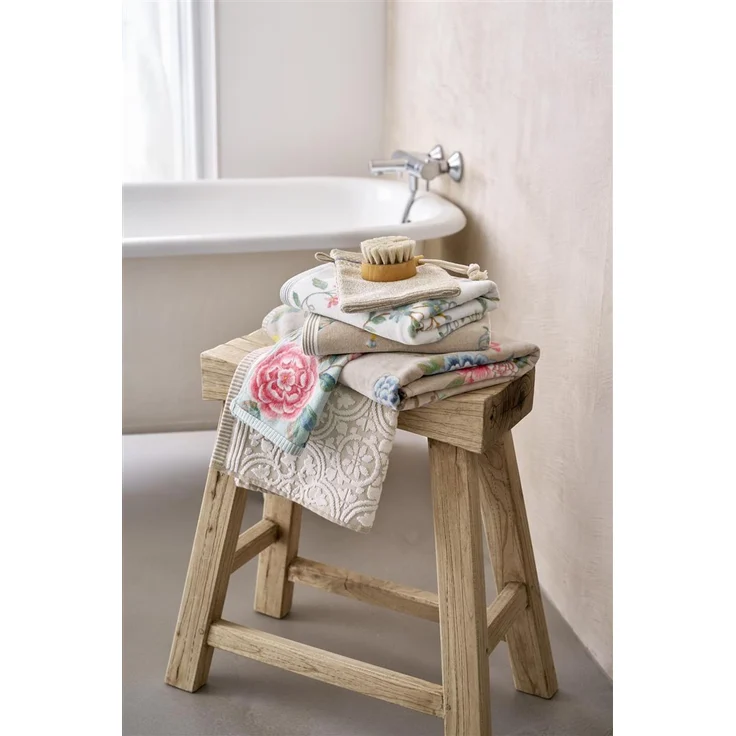 PIP Studio Duschtuch Tile de Pip Khaki 70x140 cm Jacquard Frottee Ornamente beige – Bild 5