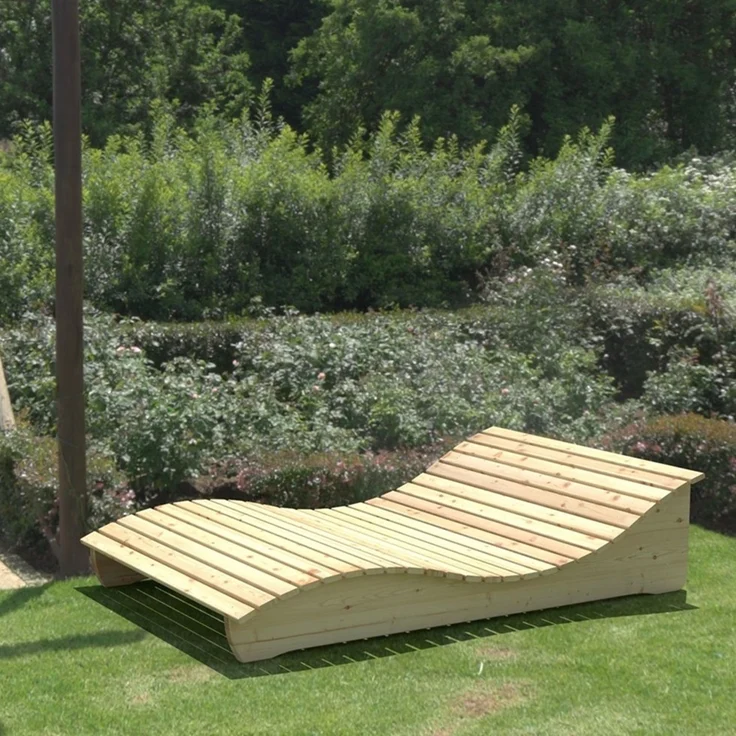 Gartenliege "Relax-Gertl" (Lärche) 1-teilig Liegebreite 120 cm Himmelsliege – Bild 1