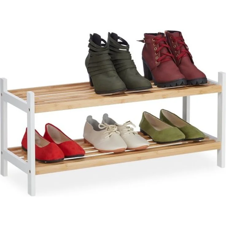 Schuhregal mit 2 Ebenen – Bild 1