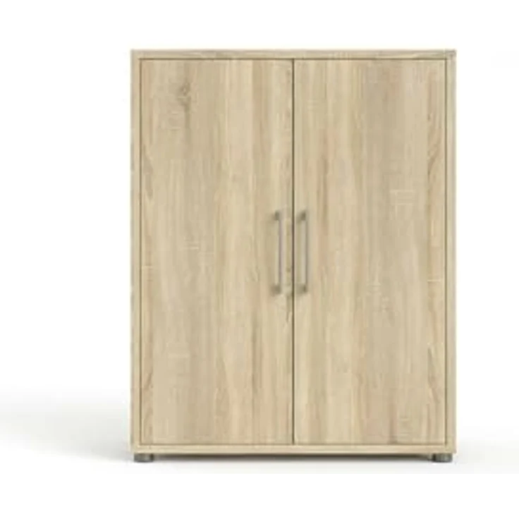 Dmora - Kommode Leocadie, Wohnzimmerbuffet, Wohnzimmer-Sideboard, Moderne Küchen-Speisekammer, 89x40 h113 cm, Eiche – Bild 6
