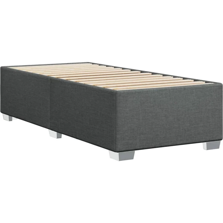 vidaXL Bettgestell ohne Matratze Dunkelgrau 90x200 cm Stoff 3284444 – Bild 5