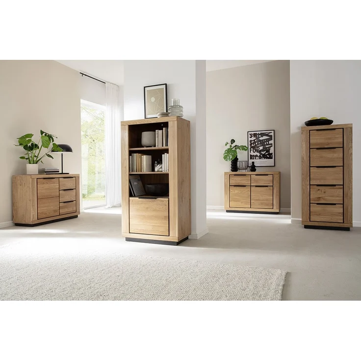 Kommode >GRENO< in Wildeiche geölt, Wildeiche teilmassiv - 102x80x40cm (BxHxT) – Bild 5