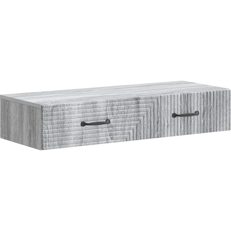 vidaXL Wandmontierter Beistelltisch Graues Sonoma 87,5 x 34,5 x 17 cm 898671 – Bild 2