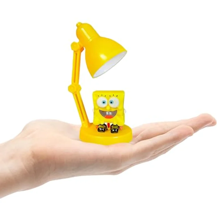 Blue Sky Studios Spongebob Schwammkopf Mini Lampe, LED Nachtlicht mit aufsteckbarer Sammelfigur, batteriebetrieben – Bild 1