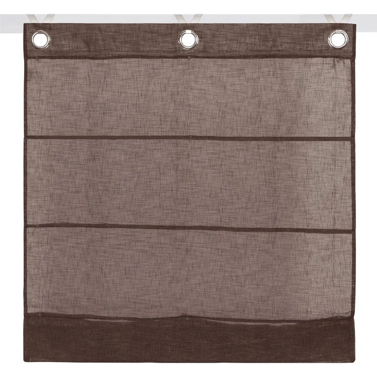 OTTO home Raffrollo Fiete, mit Hakenaufhängung, Leinen Optik, halbtransparent, monochrom, basic – Bild 2