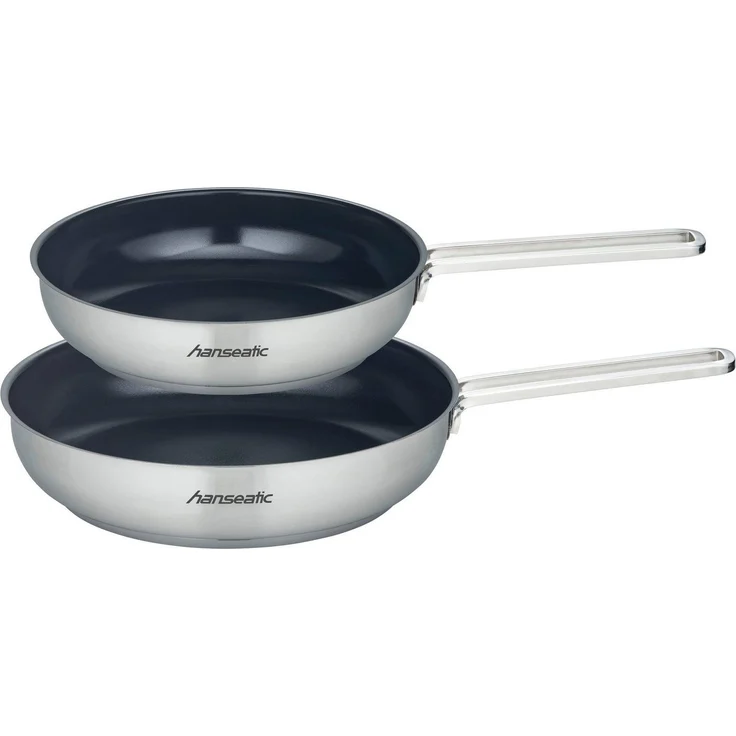 Hanseatic Pfannen-Set hanseatic, Edelstahl 18/10 (Set, 2-tlg, je 1x Pfanne 24 cm, 2,2 l, 28 cm, 3,4 l), Antihaft-Versiegelung, beschichtet, Induktion – Bild 5