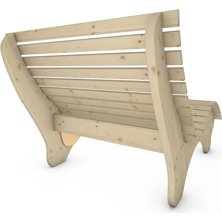 Relaxliege "Ruhe-Vroni" (Fichte) 2-teilig stehend Breite 140 cm – Bild 4