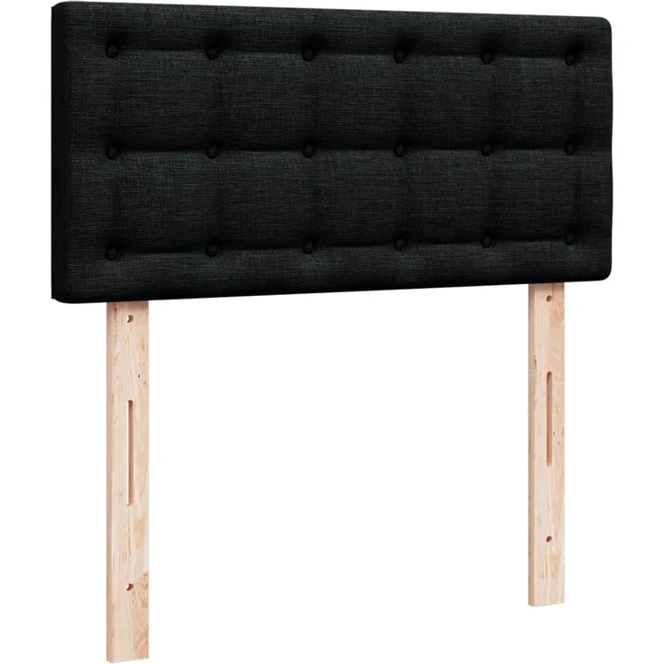 vidaXL Boxspringbett mit Matratze Schwarz 80x200 cm Stoff 3288823 – Bild 12