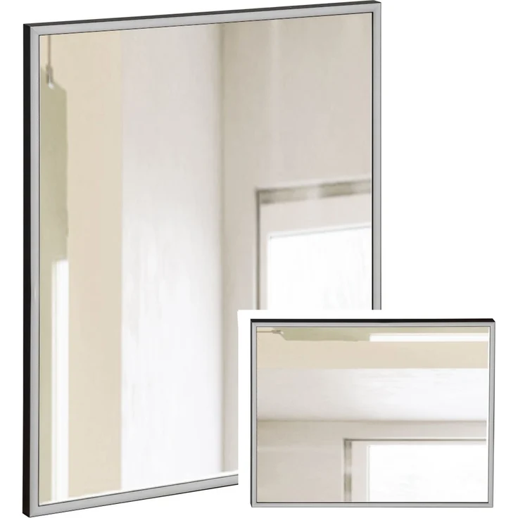 Badezimmer Set mit Waschtisch 81 cm, Hochschrank, LED Spiegel XANTEN-56 in anthrazit mit Eiche Nb. schwarz gerillt, B/H/T: ca. 130/200/46 cm – Bild 6