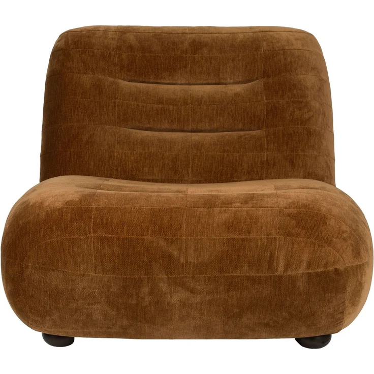 DutchBone Loungesessel Wyatt Cognac mit Veloursbezug im Boho-Chic Braun 87x101x70,5 cm – Bild 4