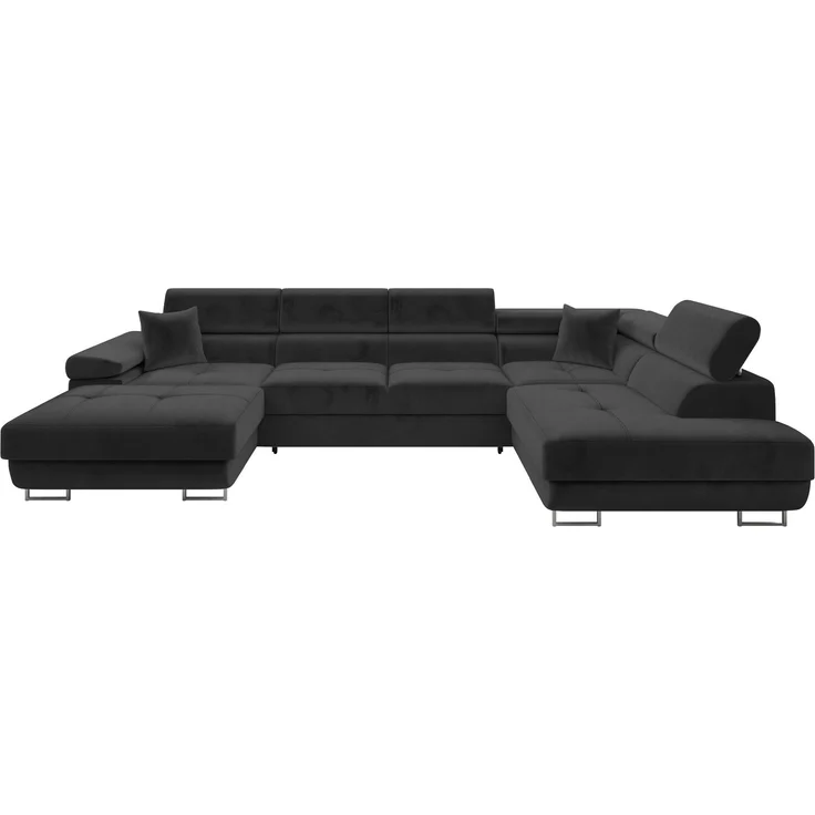 Ecksofa Torezio Bis mit Bettkasten, Schlaffunktion und Einstellbare Kopfstützen (Farbe: Manila 18, Seite: Rechts) – Bild 2