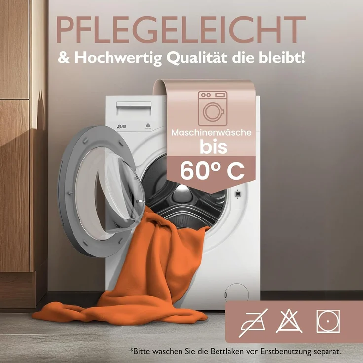 leevitex® Spannbettlaken für kalte Nächte – angenehm weich, passgenau, farbstark & pflegeleicht, Gummizug: Rundum – Bild 6