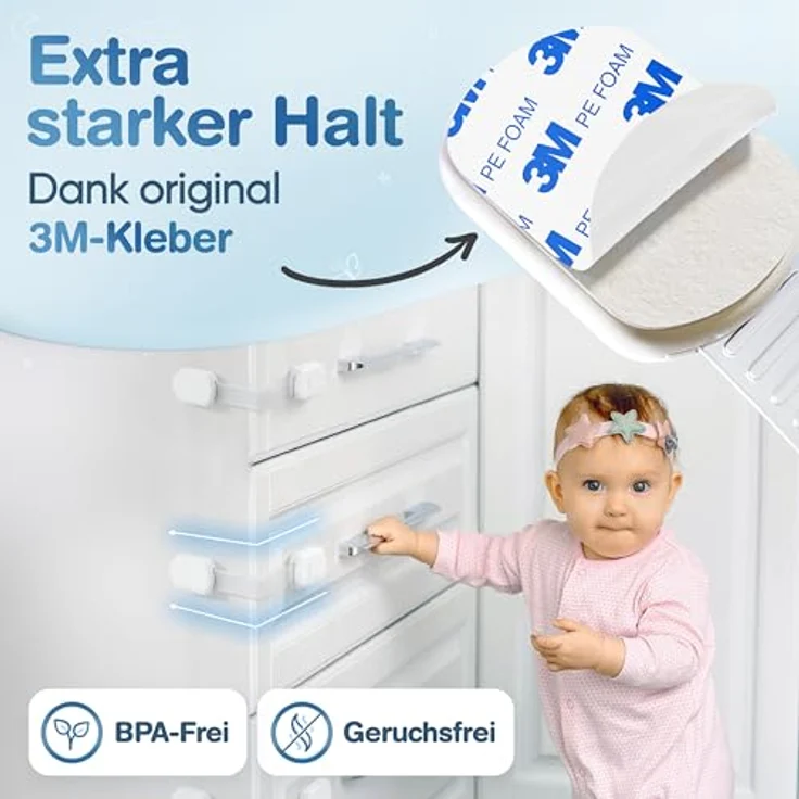 Adlersfeld® Schubladen- und Schranksicherung (8 Stück) – Bild 4