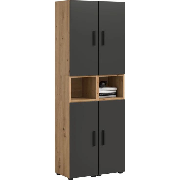 The One Wohnkombination in Basalt grau Nachbildung – Bild 1