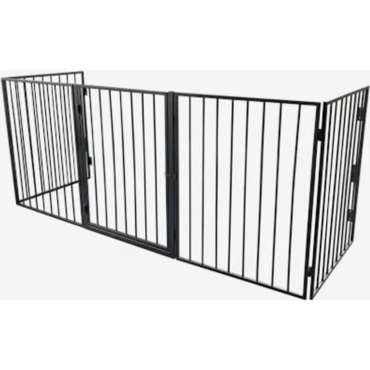 Metallschutzbarriere WERKA PRO 5 Paneele 300cm | Für Garten und Haus, 5 Paneele mit Tür, sicheres Schließsystem, Wandbefestigung inklusive, Heimgebrauch