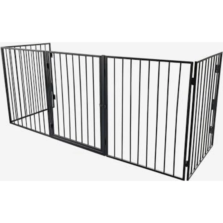 Metallschutzbarriere WERKA PRO 5 Paneele 300cm | Für Garten und Haus, 5 Paneele mit Tür, sicheres Schließsystem, Wandbefestigung inklusive, Heimgebrauch – Bild 1