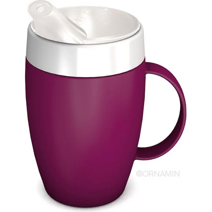 Ornamin Schnabelbecher Becher mit Trink-Trick mit Schnabelaufsatz/Trinkaufsatz, 2-tlg, Kunststoff, Trinkhilfe l Alltagshilfe l BPA-frei l Made in Germany – Bild 5