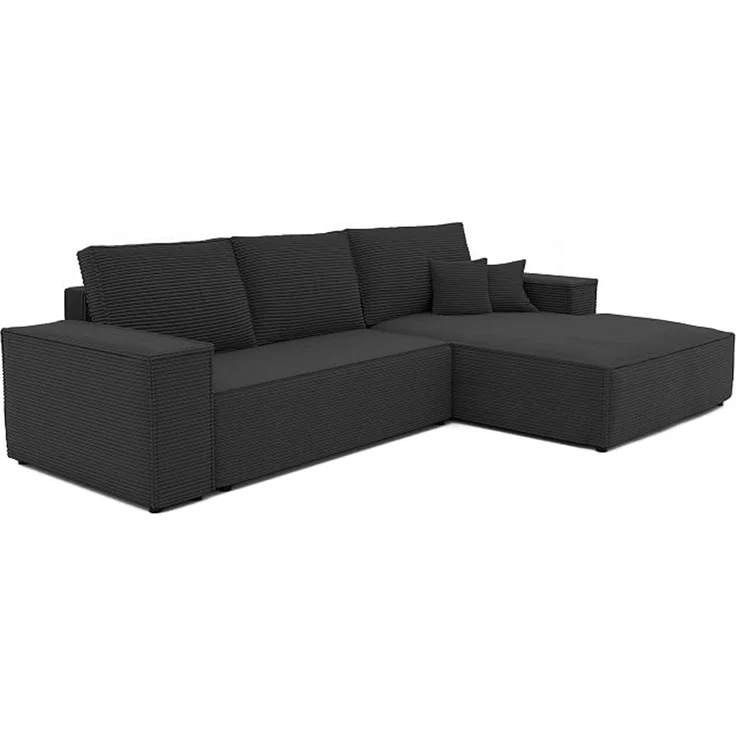 Ecksofa mit Schlaffunktion und Bettkasten, Dunkelgrau (Ausführung rechts, 294x185 cm) – Bild 4