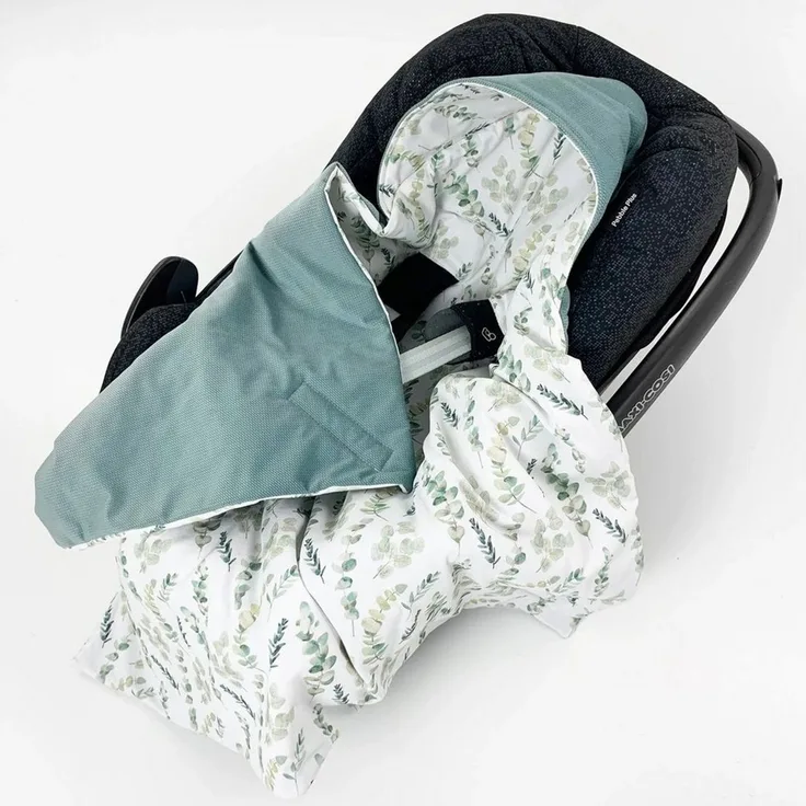 Einschlagdecke Leichte Einschlagdecke Babyschale Autositz Frühling Sommer 80x80 cm, BABEES, Atmungsaktive weiche Baumwollen, für Neugeborenen und Kleinkinder