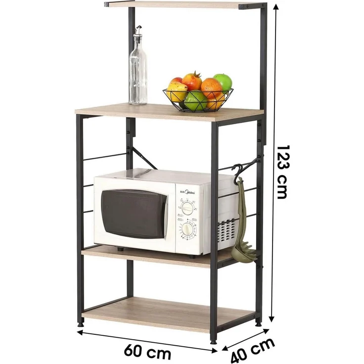 Urban Living Küchenregal für Mikrowelle Mikrowellenregal Küchen Regal 151376 – Bild 5