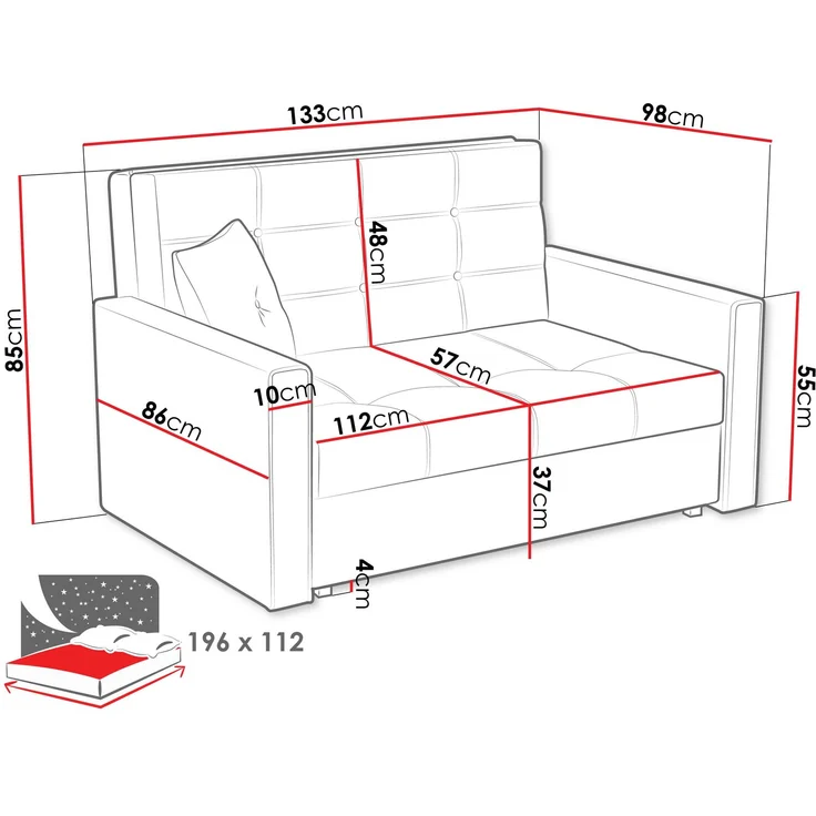 Schlafsofa Viva Lux II, Farbe: Nazar 225.03 – Bild 5