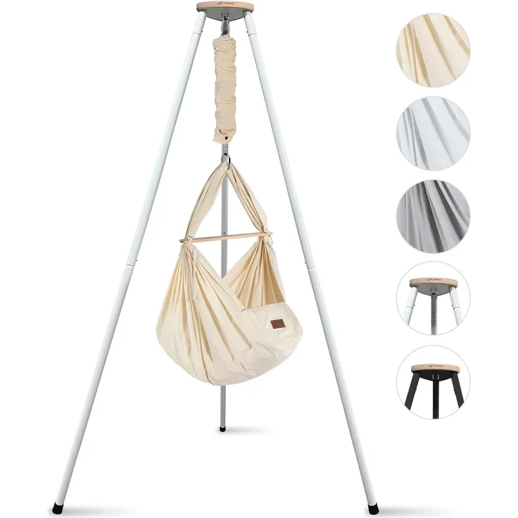 Federwiege mit Tipi Bio Weiß Kunstfaser