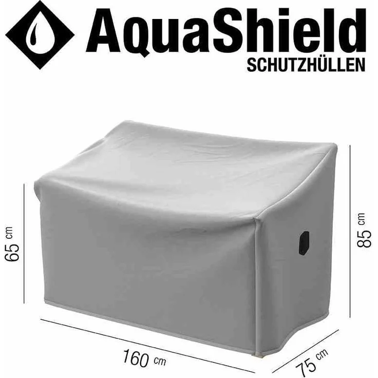 SIENA GARDEN 'AquaShield' Bankhülle, 3er Set, Polyester hellgrau, 160 x 75 x 65 / 85cm – Bild 4