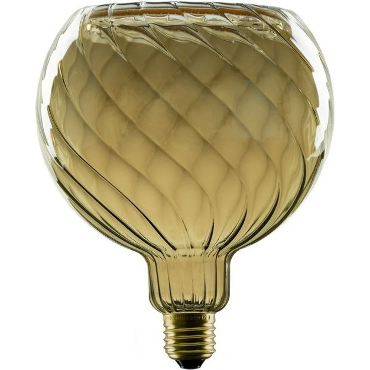 SLV LED Floating Globe 150 twisted, LED-Leuchtmittel, smokey grey, E27, PHASE, 6W, 1900K - LED Lampen Sockel E27 – Bild 4