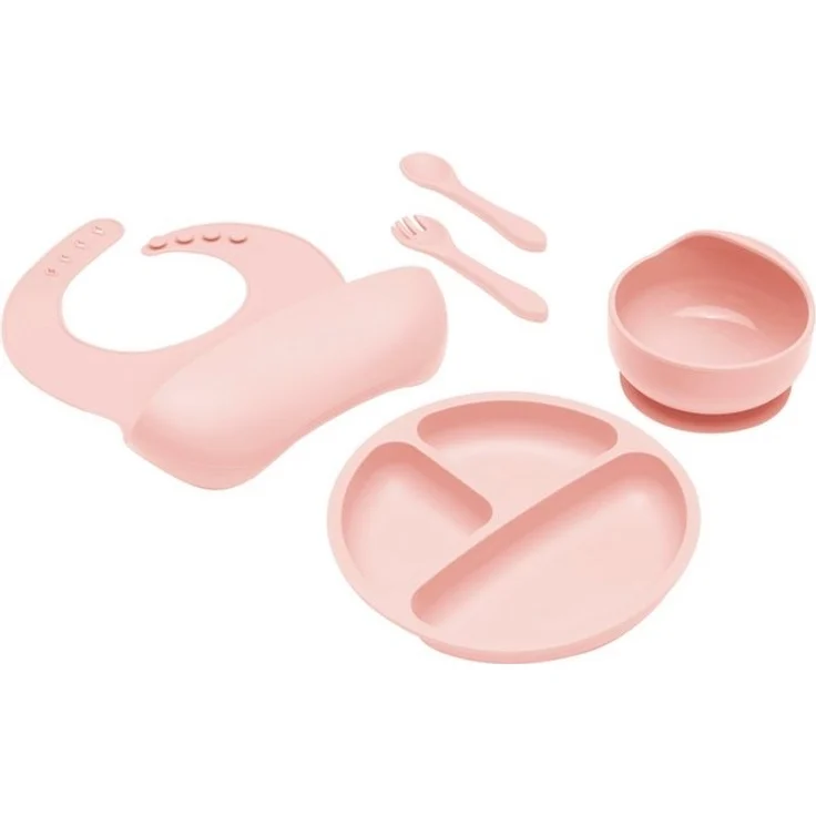 Fillikid Kindergeschirr-Set Silikonset (4-tlg), 1 Personen, Silikon, inkluisve Lätzchen – Bild 4