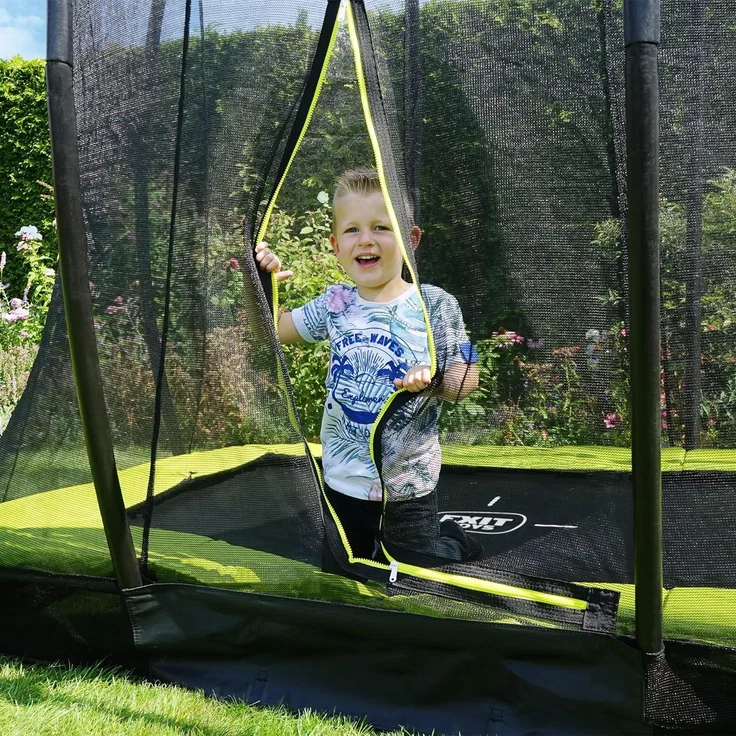 EXIT Trampolin Silhouette Ground Rechteckig + Sicherheitsnetz 214x305 cm grün – Bild 5