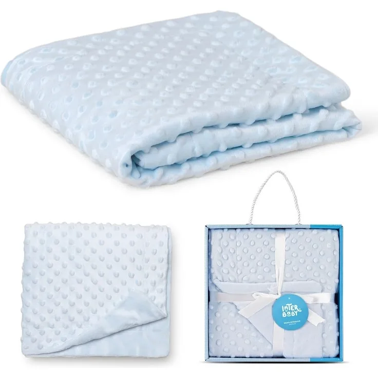 babydecke Bubble 80x110 cm Fleece hellblau