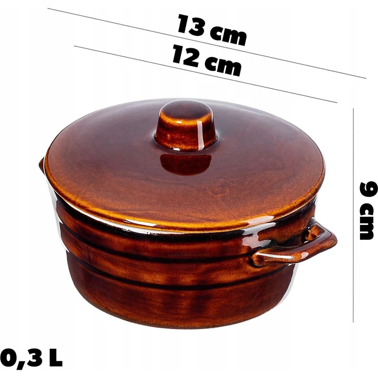 KADAX Schmalztopf mit Deckel, Steingut, 0,3 l – Bild 3