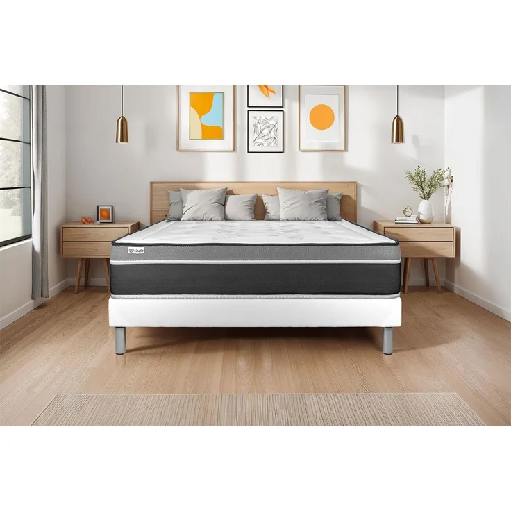 Matratzenset VITAL CARE 135 x 190 cm Bettrahmen Kit weiß – Bild 1