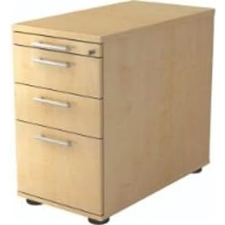Standcontainer SC40 80cm, 2 Schübe, 1 HR, Schloss, RE Ahorn